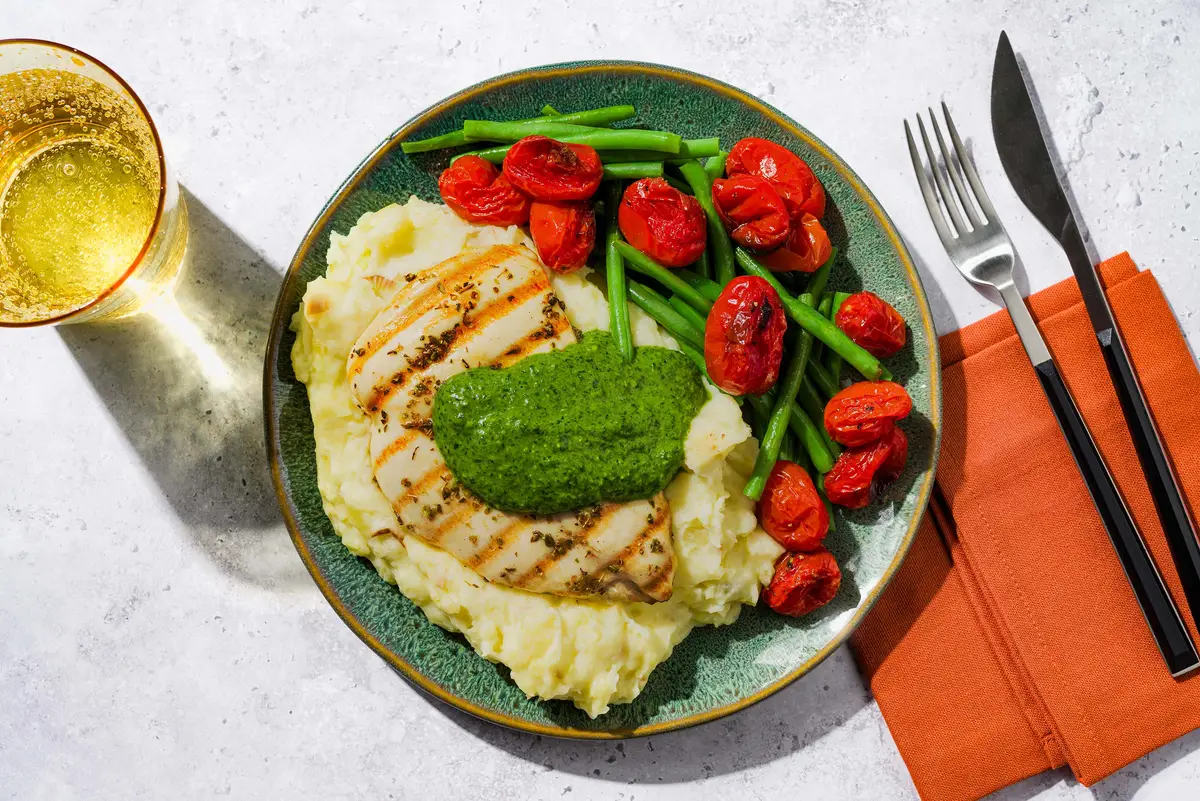Grillet kyllingefilet med pesto